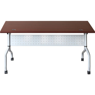 Lorell Flip Top Training Table - For - Table TopRectangle Top - Four Leg Base - 4 Legs x 23.60" Table Top Width x 60" Table Top Depth - 29.50" Height x 59" Width x 23.63" Depth - Assembly Required - Mahogany - Nylon - 1 Each