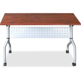 Lorell Flip Top Training Table - For - Table TopRectangle Top - Four Leg Base - 4 Legs x 23.60" Table Top Width x 60" Table Top Depth - 29.50" Height x 59" Width x 23.63" Depth - Cherry - Nylon - 1 Each
