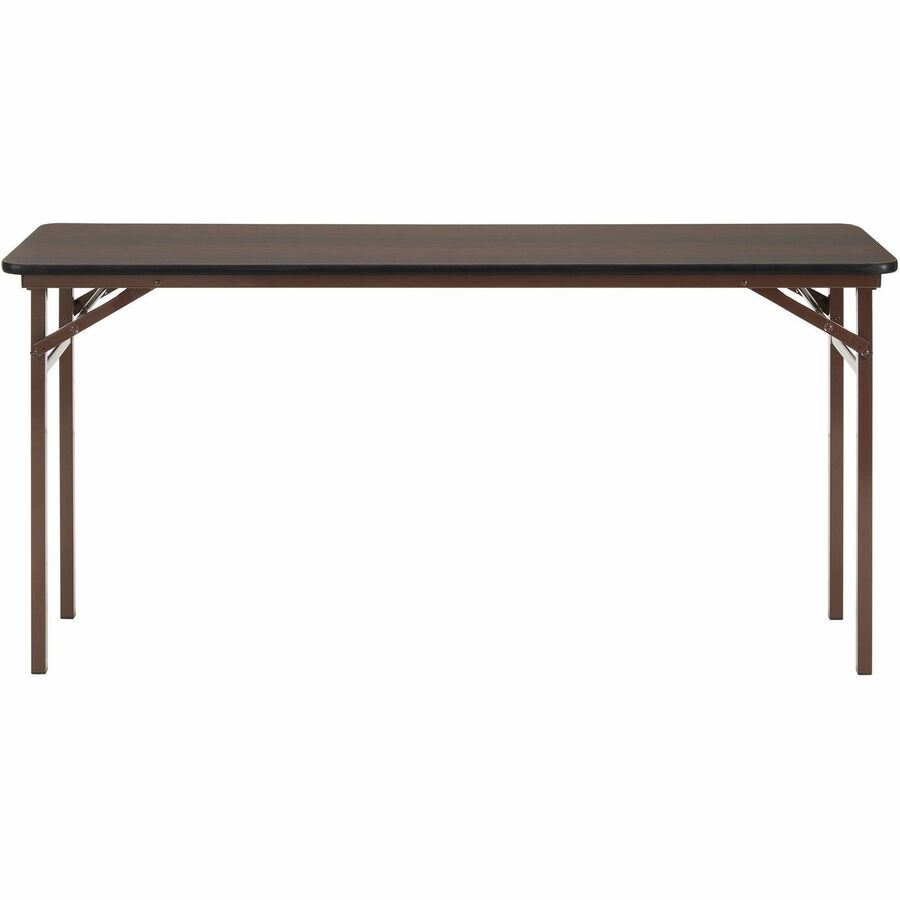 Lorell Economy Folding Banquet Table - For - Table TopMahogany Rectangle Top x 60" Table Top Width x 18" Table Top Depth x 0.62" Table Top Thickness - 29" Height - 1 Each