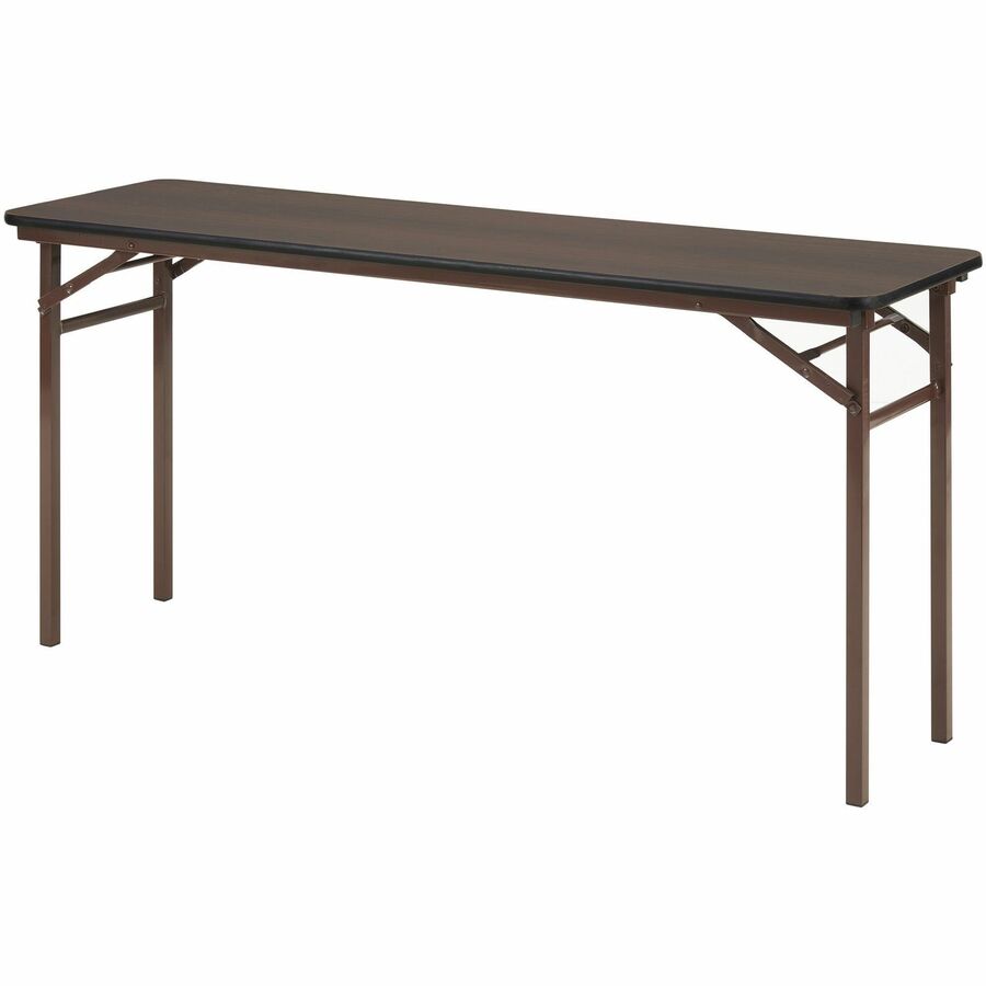 Lorell Economy Folding Banquet Table - For - Table TopMahogany Rectangle Top x 60" Table Top Width x 18" Table Top Depth x 0.62" Table Top Thickness - 29" Height - 1 Each