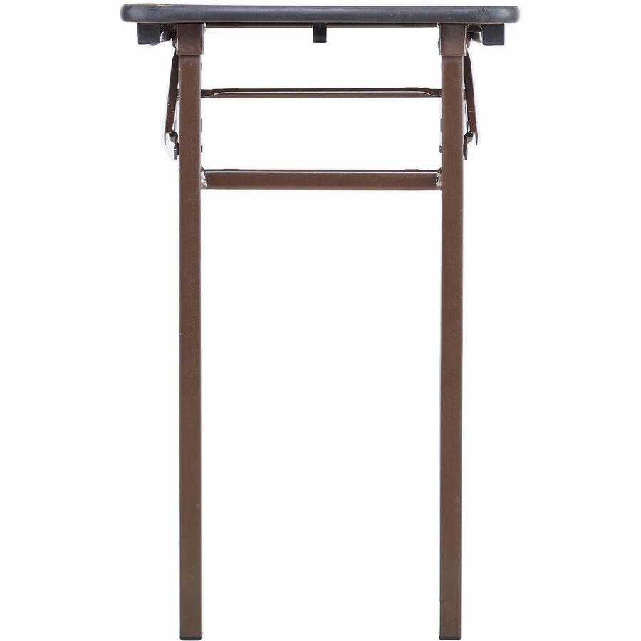 Lorell Economy Folding Banquet Table - For - Table TopMahogany Rectangle Top x 60" Table Top Width x 18" Table Top Depth x 0.62" Table Top Thickness - 29" Height - 1 Each