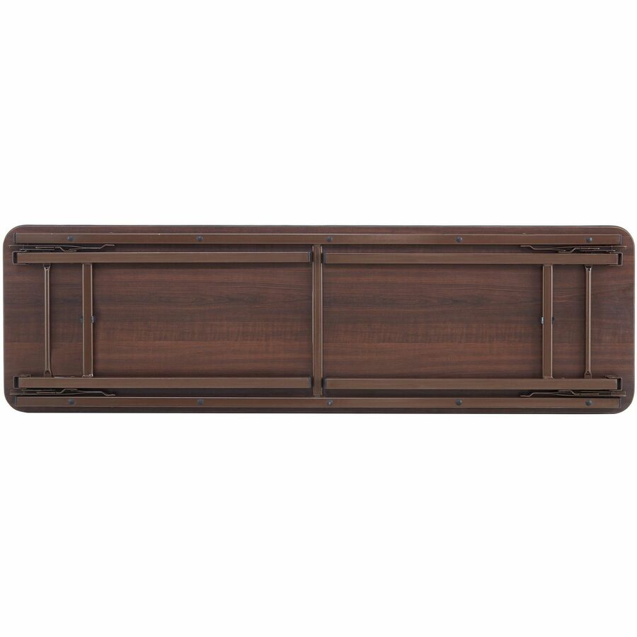 Lorell Economy Folding Banquet Table - For - Table TopMahogany Rectangle Top x 60" Table Top Width x 18" Table Top Depth x 0.62" Table Top Thickness - 29" Height - 1 Each