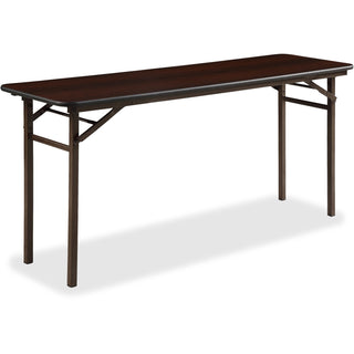Lorell Economy Folding Banquet Table - For - Table TopMahogany Rectangle Top x 60" Table Top Width x 18" Table Top Depth x 0.62" Table Top Thickness - 29" Height - 1 Each