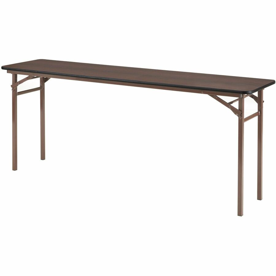 Lorell Economy Folding Banquet Table - For - Table TopMahogany Rectangle Top - 500 lb Capacity x 72" Table Top Width x 18" Table Top Depth x 0.62" Table Top Thickness - 29" Height - 1 Each