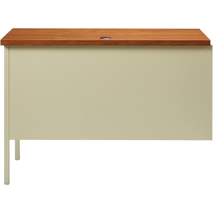 Lorell Fortress Series Right-Pedestal Return - For - Table TopRectangle Top x 42" Table Top Width x 24" Table Top Depth x 1.12" Table Top Thickness - 29.50" Height - Assembly Required - Oak, Oak Laminate, Putty - Steel - 1 Each