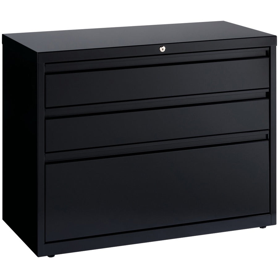 Lorell 36" Box/Box/File Lateral File Cabinet - 36" x 18.6" x 28" - 3 x Drawer(s) for Box, File - A4, Legal, Letter - Lateral - Hanging Rail, Locking Drawer, Ball-bearing Suspension, Magnetic Label Holder, Interlocking, Durable, Reinforced Base, Level