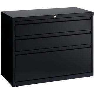 Lorell 36" Box/Box/File Lateral File Cabinet - 36" x 18.6" x 28" - 3 x Drawer(s) for Box, File - A4, Legal, Letter - Lateral - Hanging Rail, Locking Drawer, Ball-bearing Suspension, Magnetic Label Holder, Interlocking, Durable, Reinforced Base, Level