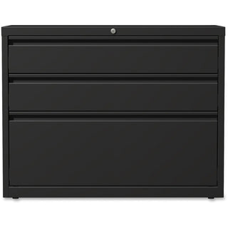 Lorell 36" Box/Box/File Lateral File Cabinet - 36" x 18.6" x 28" - 3 x Drawer(s) for Box, File - A4, Legal, Letter - Lateral - Hanging Rail, Locking Drawer, Ball-bearing Suspension, Magnetic Label Holder, Interlocking, Durable, Reinforced Base, Level