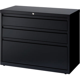 Lorell 36" Box/Box/File Lateral File Cabinet - 36" x 18.6" x 28" - 3 x Drawer(s) for Box, File - A4, Legal, Letter - Lateral - Hanging Rail, Locking Drawer, Ball-bearing Suspension, Magnetic Label Holder, Interlocking, Durable, Reinforced Base, Level