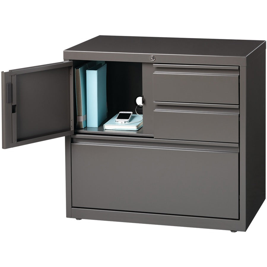 lorell-30-personal-storage-center-lateral-file-30-x-186-x-28-3-x-drawers-for-file-box-a4-letter-legal-hanging-rail-glide-suspension-grommet-cable-management-interlocking-reinforced-base-adjustable-glide-magnetic-label-holder_llr60934 - 6