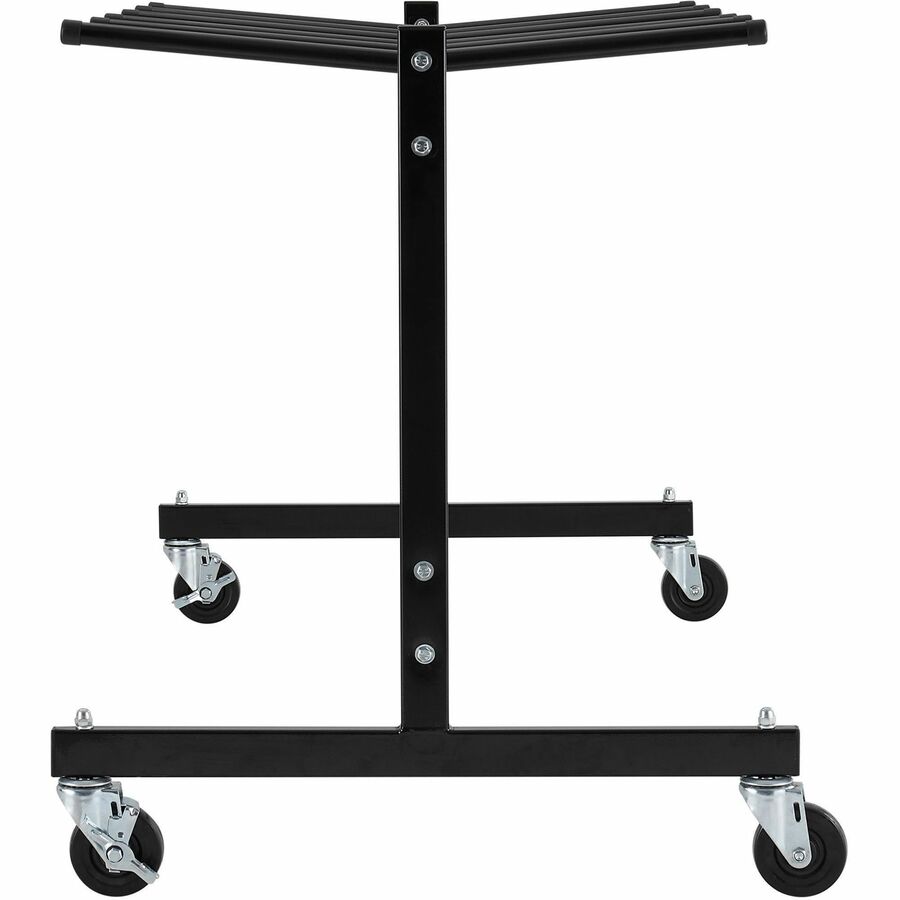 Lorell Folding Chair Dolly - x 68" Width x 30.8" Depth x 35.8" Height - Black Steel Frame - Black - For 42 Devices - 1 Each