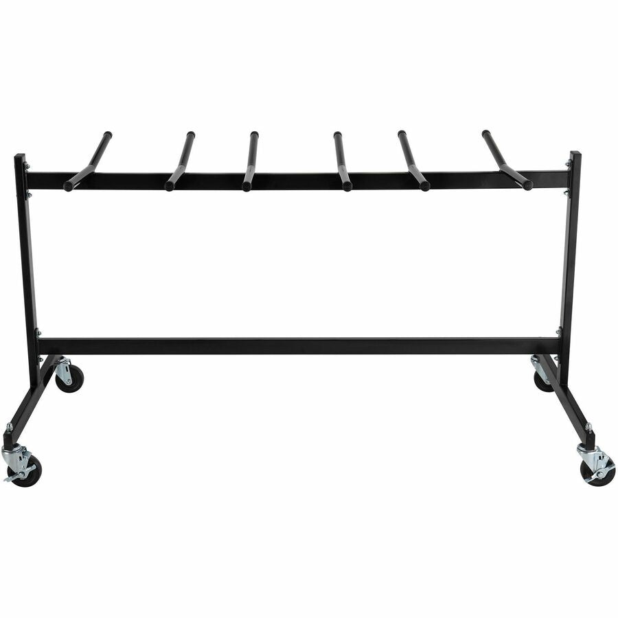 Lorell Folding Chair Dolly - x 68" Width x 30.8" Depth x 35.8" Height - Black Steel Frame - Black - For 42 Devices - 1 Each