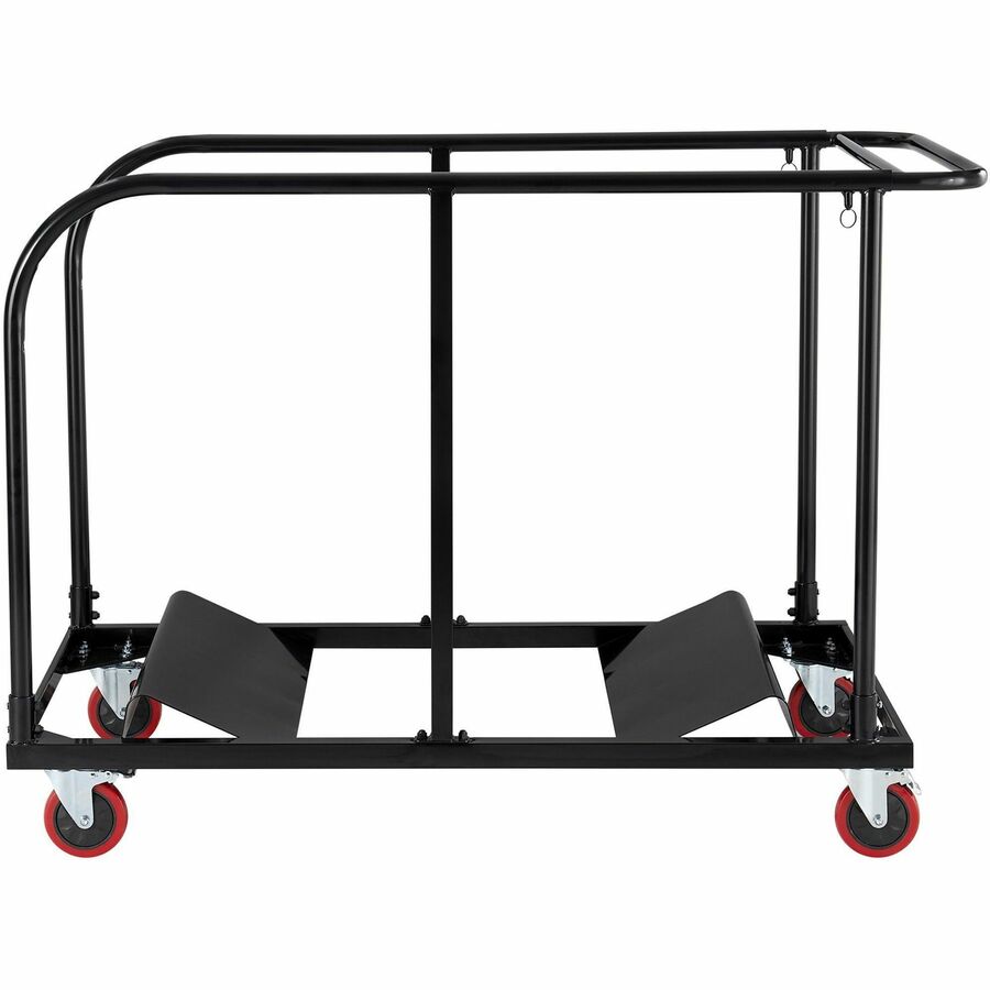 Lorell Round Planet Table Trolley Cart - Steel - x 52" Width x 32.8" Depth x 40.2" Height - Charcoal - For 16 Devices - 1 Each