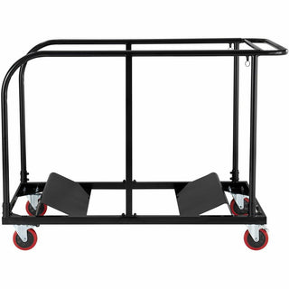 Lorell Round Planet Table Trolley Cart - Steel - x 52" Width x 32.8" Depth x 40.2" Height - Charcoal - For 16 Devices - 1 Each