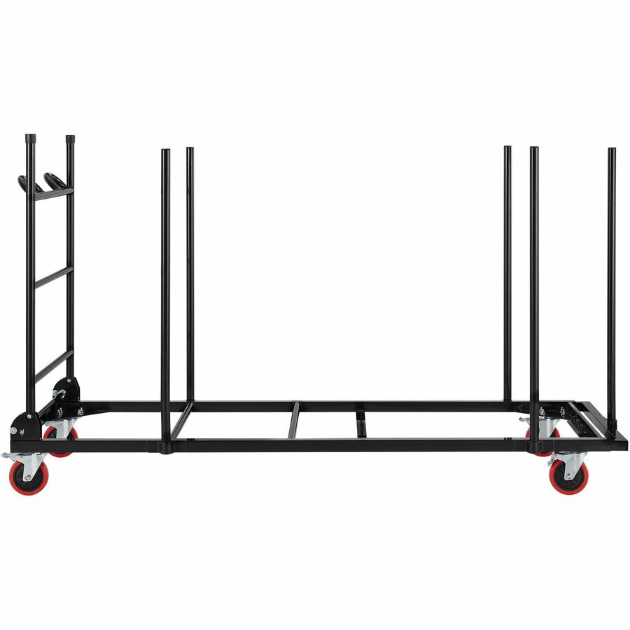 Lorell Blow-Mold Rectangular Table Trolley Cart - Steel - x 30.3" Width x 75.9" Depth x 45.3" Height - Charcoal - For 20 Devices - 1 Each