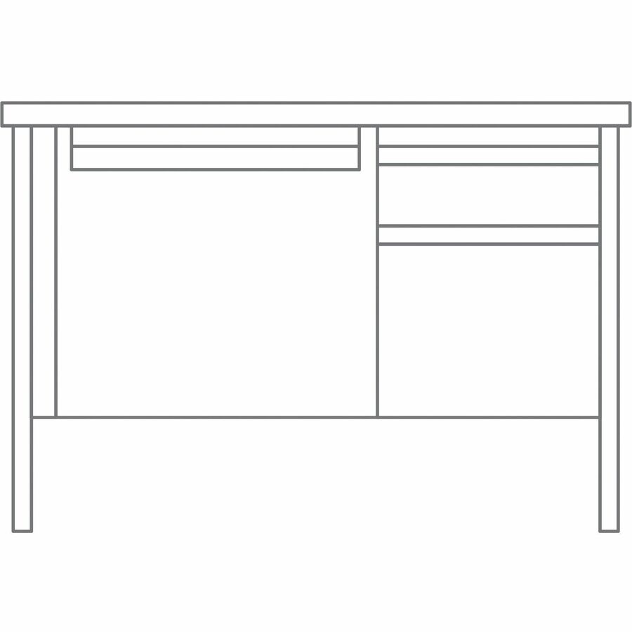 lorell-fortress-series-48-right-single-pedestal-desk-for-table-toplaminated-rectangle-mahogany-top-30-table-top-length-x-48-table-top-width-x-113-table-top-thickness-2950-height-assembly-required-mahogany-steel-1-each_llr66903 - 6