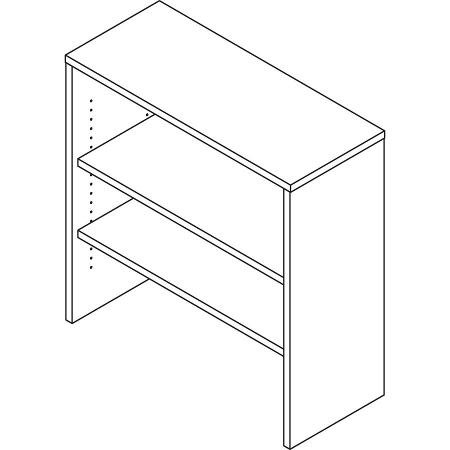 lorell-essentials-series-stack-on-bookshelf-36-x-15-x-36-2-x-shelfves-stackable-mahogany-laminate-mfc-polyvinyl-chloride-pvc-assembly-required_llr69614 - 5