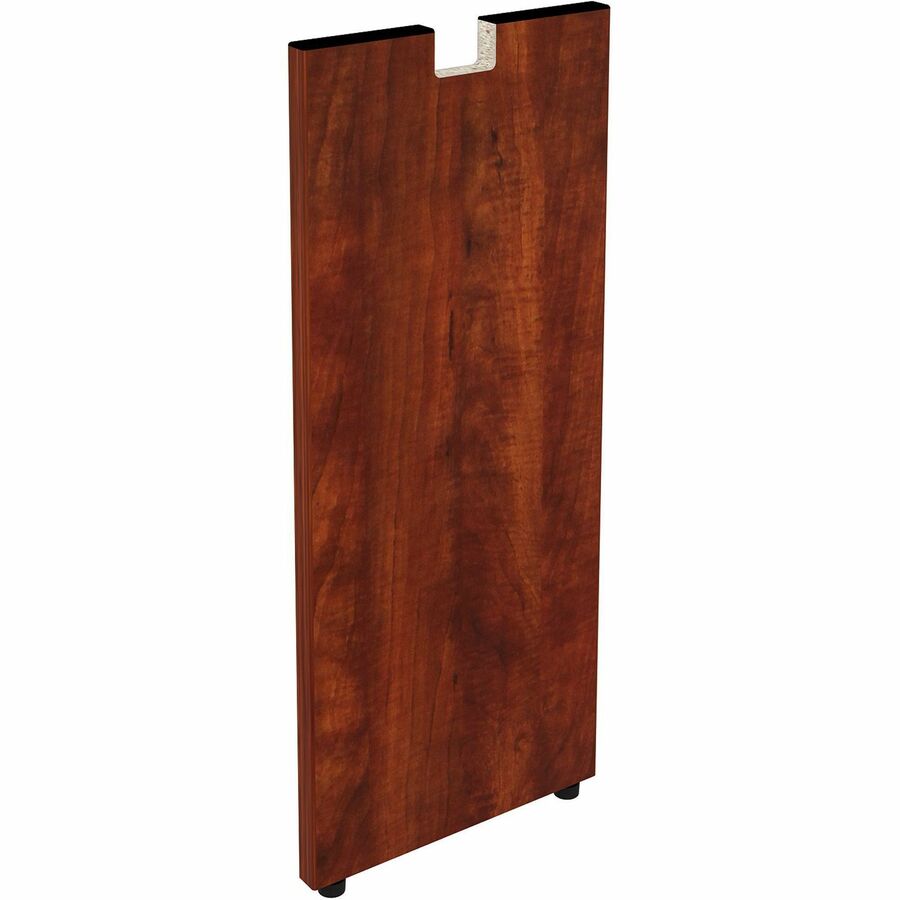 Lorell Essentials Series Credenza Half Leg - Rectangular Base - 28" Height x 11.75" Width x 1" Depth - Assembly Required - Cherry, Laminated - 1 Each