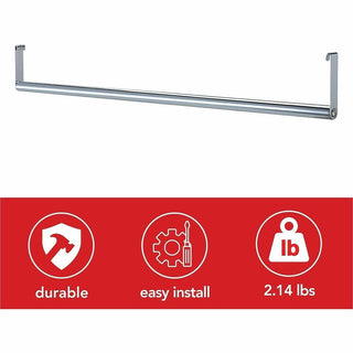 Lorell Industrial Wire Shelving Garment Hanger Bar - 48" Length - for Garment, Coat - 1 Each