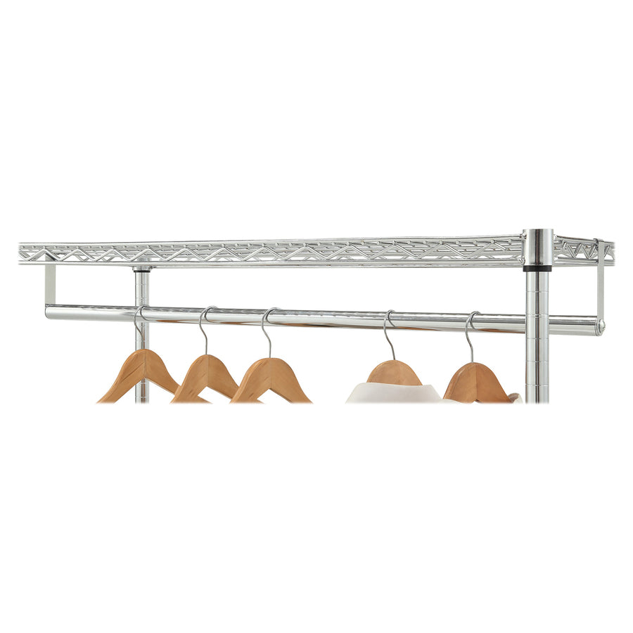 Lorell Industrial Wire Shelving Garment Hanger Bar - 48" Length - for Garment, Coat - 1 Each - 