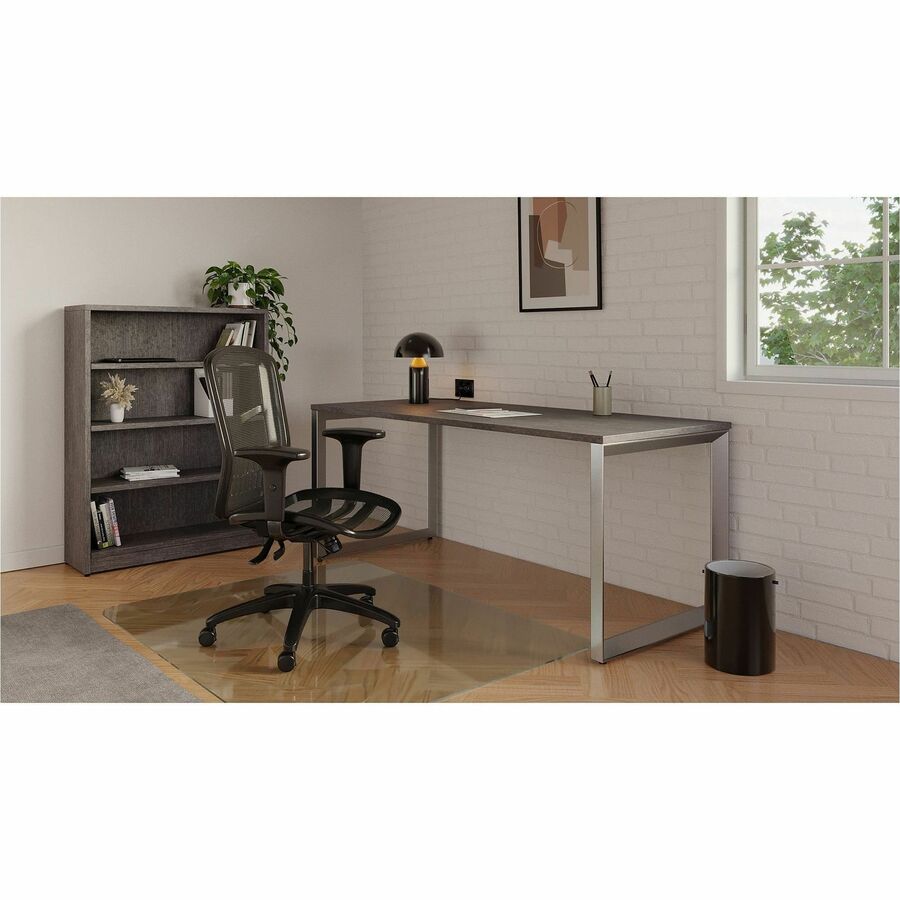 Lorell Executive Mesh High-Back Swivel Office Chair - Black Mesh Seat - Black Steel, Plastic Frame - 5-star Base - 1 Each