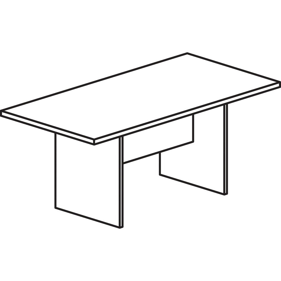 Lorell Essentials Rectangular Modular Conference Table - For - Table TopLaminated Rectangle, Mahogany Top - Panel Leg Base - 2 Legs x 70.88" Table Top Width x 35.38" Table Top Depth x 1.25" Table Top Thickness - 29.50" Height - Assembly Required - Ma - 