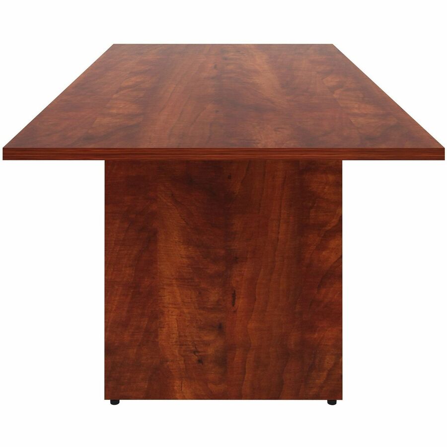 Lorell Essentials Rectangular Modular Conference Table - For - Table TopCherry Rectangle, Laminated Top - Panel Leg Base - 2 Legs x 70.88" Table Top Width x 35.38" Table Top Depth x 1.25" Table Top Thickness - 29.50" Height - Assembly Required - Cher