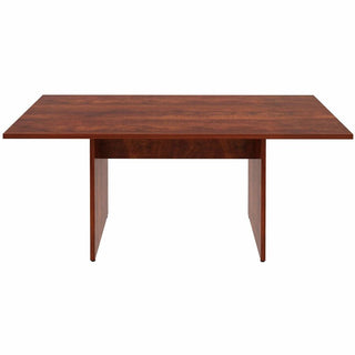 Lorell Essentials Rectangular Modular Conference Table - For - Table TopCherry Rectangle, Laminated Top - Panel Leg Base - 2 Legs x 70.88" Table Top Width x 35.38" Table Top Depth x 1.25" Table Top Thickness - 29.50" Height - Assembly Required - Cher