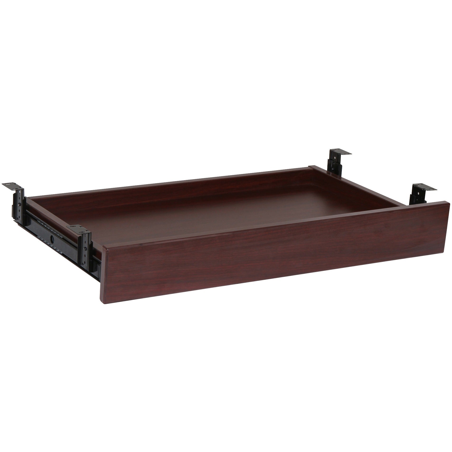 Lorell Universal Center Drawer - 28.4" Length x 16.7" Width x 5.1" Height - Mahogany, Laminate - 