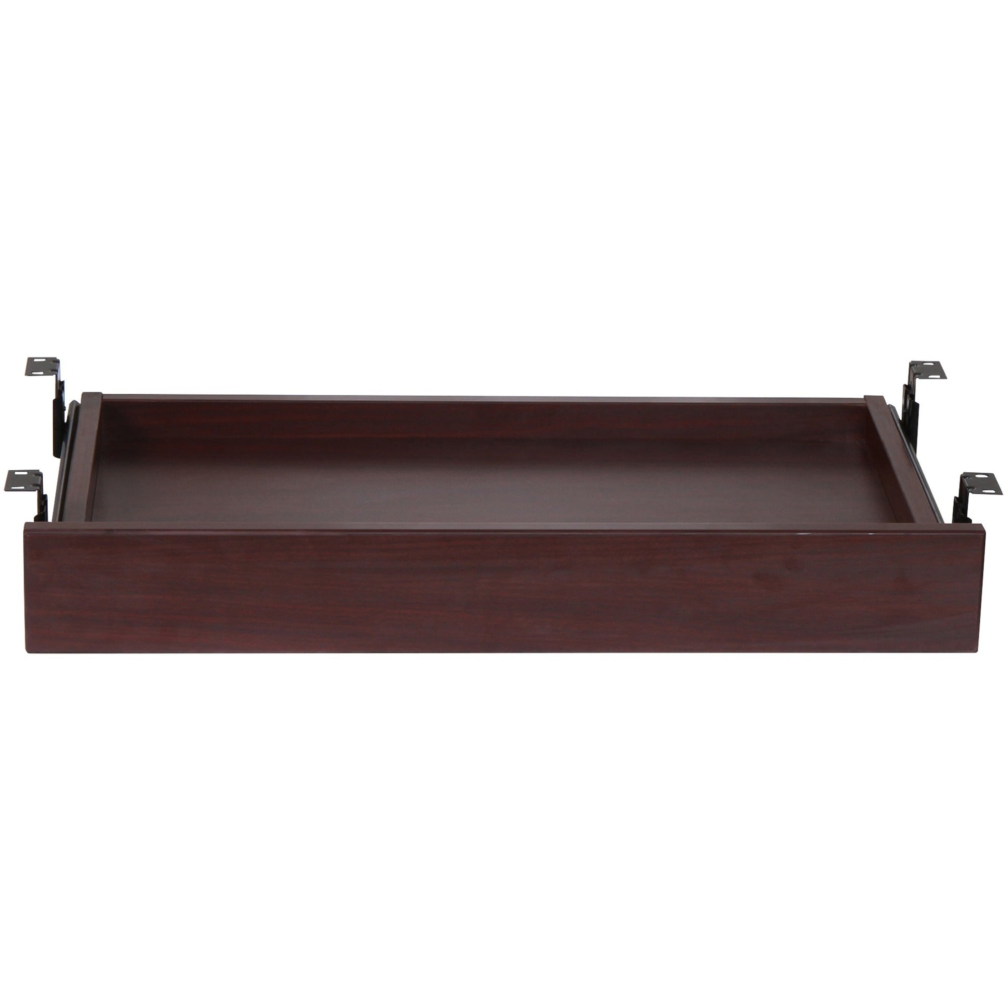 Lorell Universal Center Drawer - 28.4" Length x 16.7" Width x 5.1" Height - Mahogany, Laminate - 