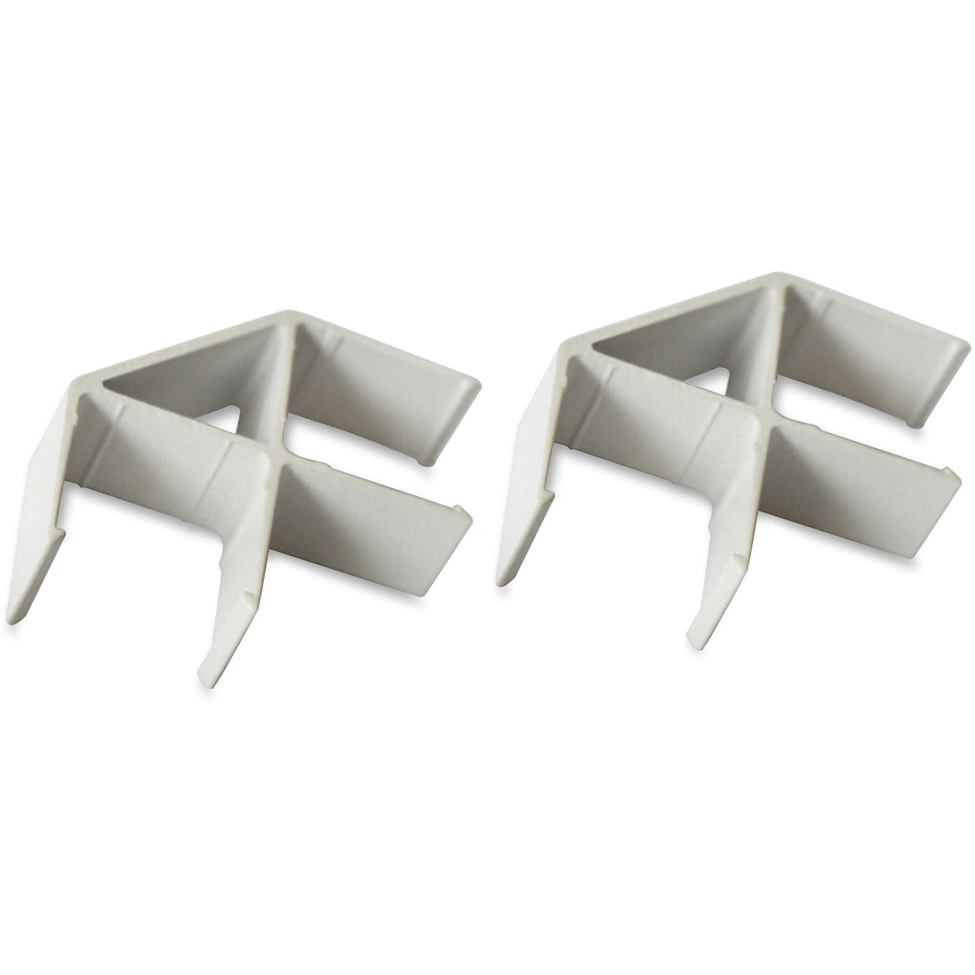 Lorell 90-Degree Panel Connectors - 2.3" Width x 2.3" Depth x 0.6" Height - Aluminum - Aluminum - 