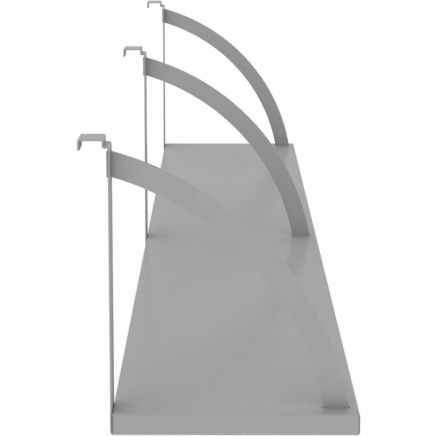 Lorell Panel System Shelf - 56.3" Width x 11.8" Depth x 14.3" Height - Metal - Aluminum