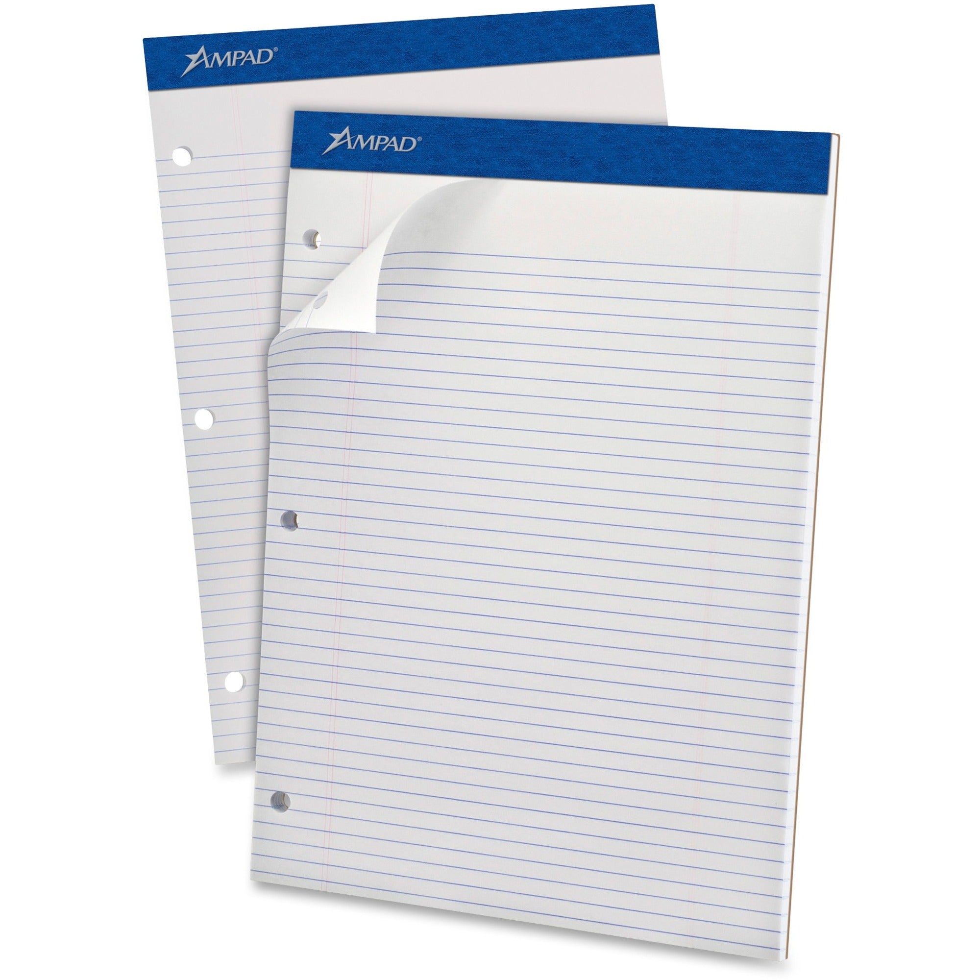 Double Sheet Pads, Narrow Rule, 100 White 8.5 x 11.75 Sheets