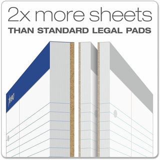 Double Sheet Pads, Narrow Rule, 100 White 8.5 x 11.75 Sheets