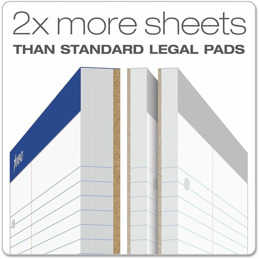 Double Sheet Pads, Narrow Rule, 100 White 8.5 x 11.75 Sheets