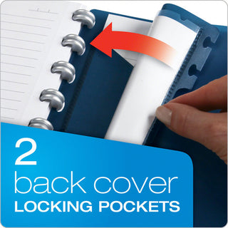 Versa Crossover Notebook, 3-Subject, Wide/Legal Rule, Navy Cover, (60) 11 x 8.5 Sheets