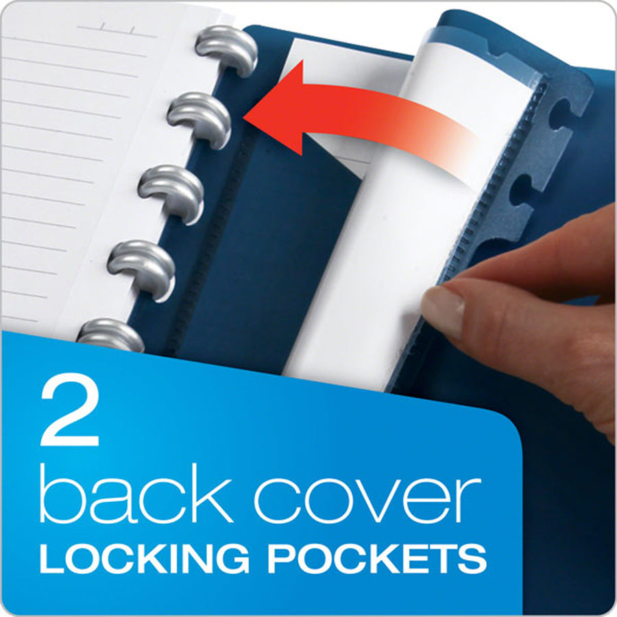 Versa Crossover Notebook, 3-Subject, Wide/Legal Rule, Navy Cover, (60) 11 x 8.5 Sheets