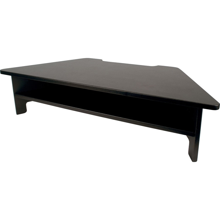 Victor High Rise Monitor Stand - Monitor Stand - Desk Riser - 7.5" Height x 27" Width x 11.5" Depth - Wood - Black