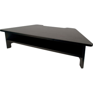 Victor High Rise Monitor Stand - Monitor Stand - Desk Riser - 7.5" Height x 27" Width x 11.5" Depth - Wood - Black