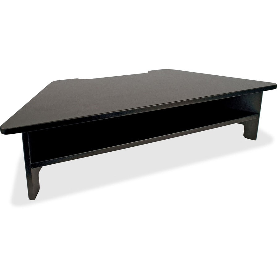 Victor High Rise Monitor Stand - Monitor Stand - Desk Riser - 7.5" Height x 27" Width x 11.5" Depth - Wood - Black