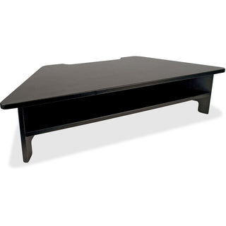 Victor High Rise Monitor Stand - Monitor Stand - Desk Riser - 7.5" Height x 27" Width x 11.5" Depth - Wood - Black