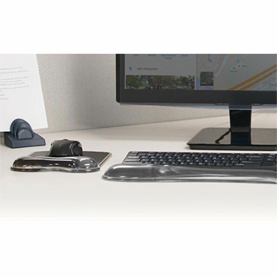 Kensington Duo Gel Mouse Wrist Rest Wave - 1 Pack