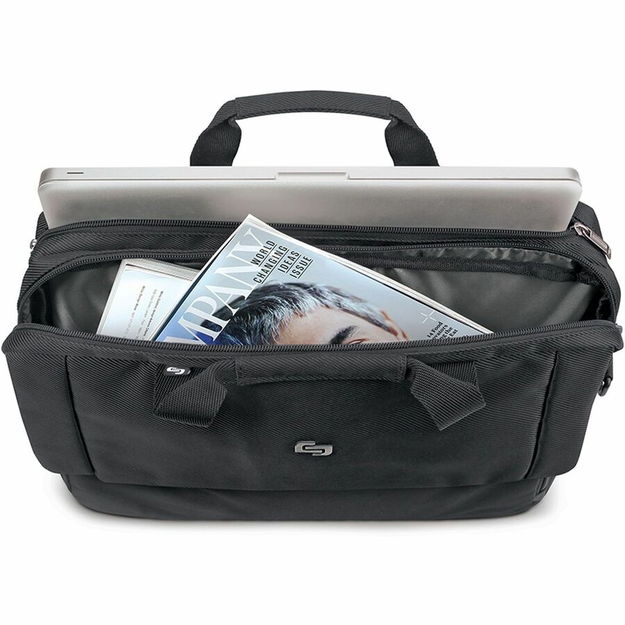 Urban Briefcase, Fits Devices Up to 17.3", Polyester, 16.5 x 3 x 11, Black
