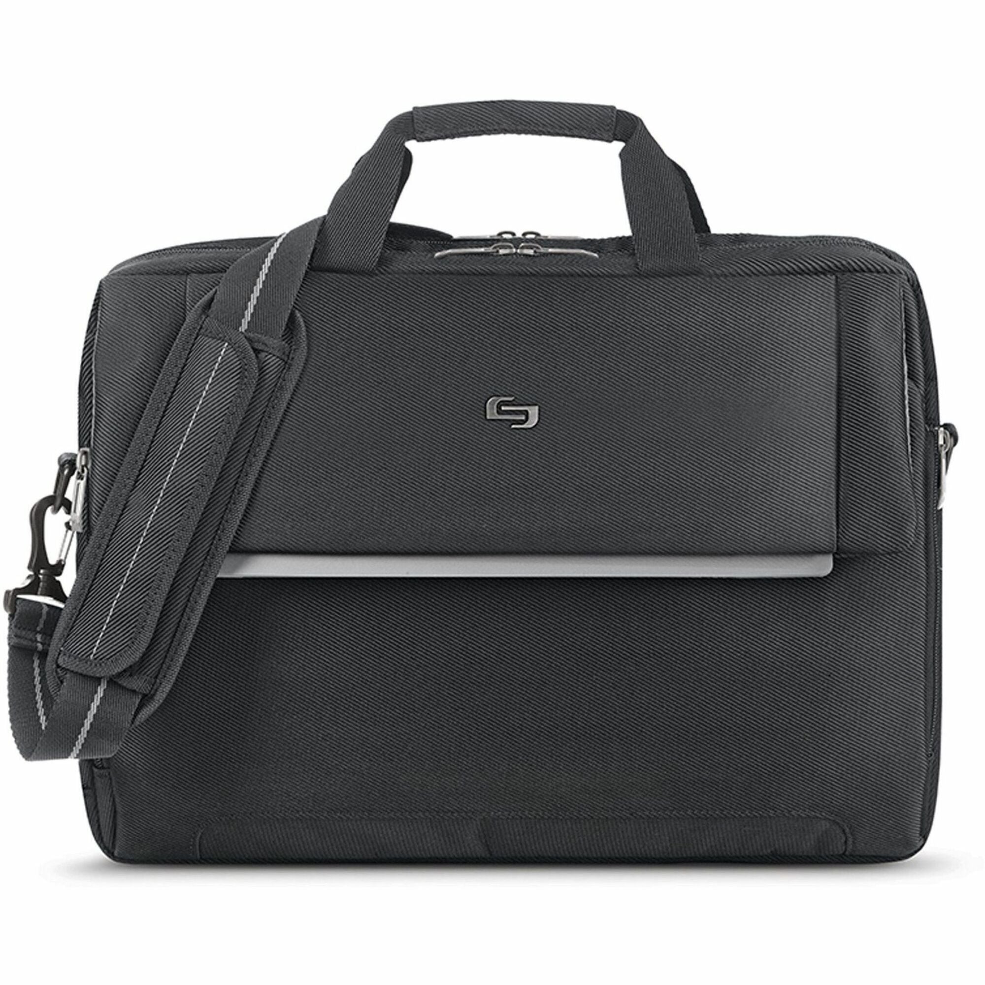 Urban Briefcase, Fits Devices Up to 17.3", Polyester, 16.5 x 3 x 11, Black