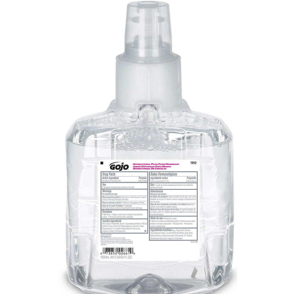 gojo-ltx-12-dispenser-plum-antibacterial-hand-soap-plum-scentfor-406-fl-oz-1200-ml-pump-bottle-dispenser-kill-germs-hand-skin-moisturizing-antibacterial-bio-based-durable-2-carton_goj191202 - 2