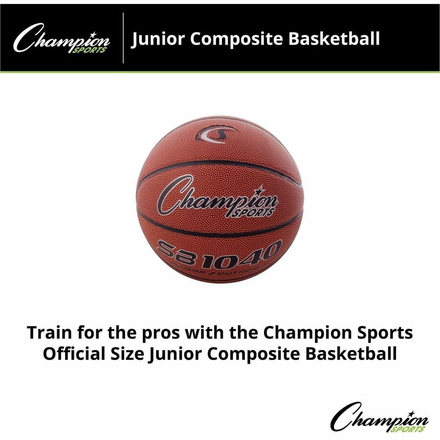 Composite Basketball, Official Junior Size, Brown