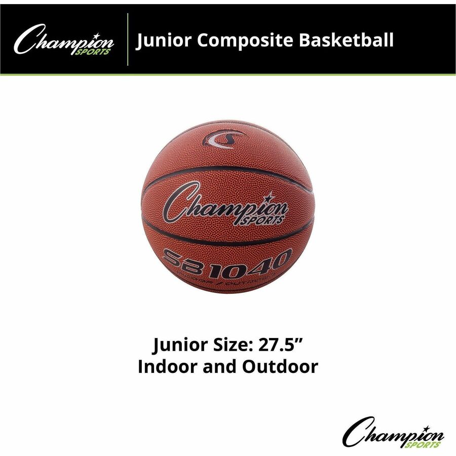 Composite Basketball, Official Junior Size, Brown