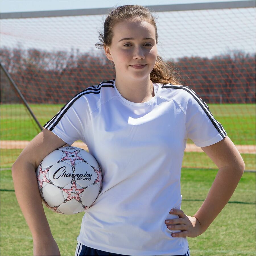 VIPER Soccer Ball, No. 4 Size, 8" to 8.25" Diameter, White