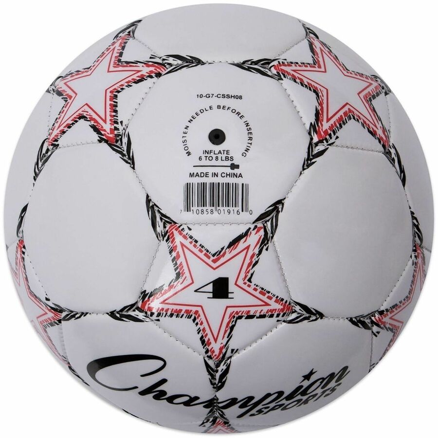 VIPER Soccer Ball, No. 4 Size, 8" to 8.25" Diameter, White