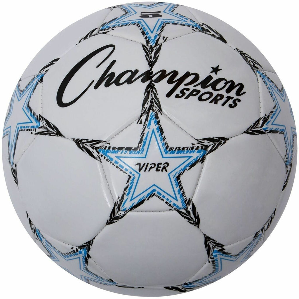 VIPER Soccer Ball, No. 5. Size, 8.5" to 9" Diameter, White